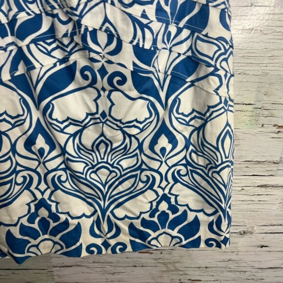 Etcetera Women Skirt Sz 10 blue white floral - Picture 3 of 7